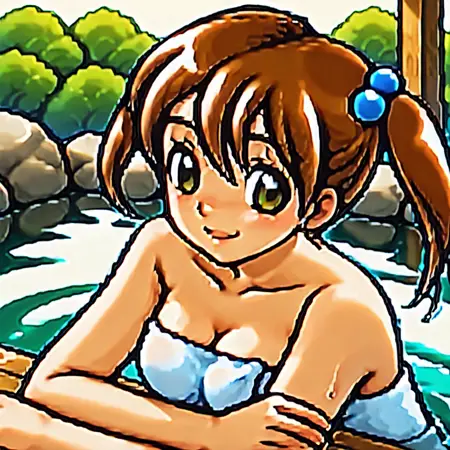 SFC SUPER 桃太郎 電鉄 HAPPY 女風呂 登別 キャラクターパック / SFC SUPER momotarou dentetsu HAPPY onna-buro noboribetsu chara pack.