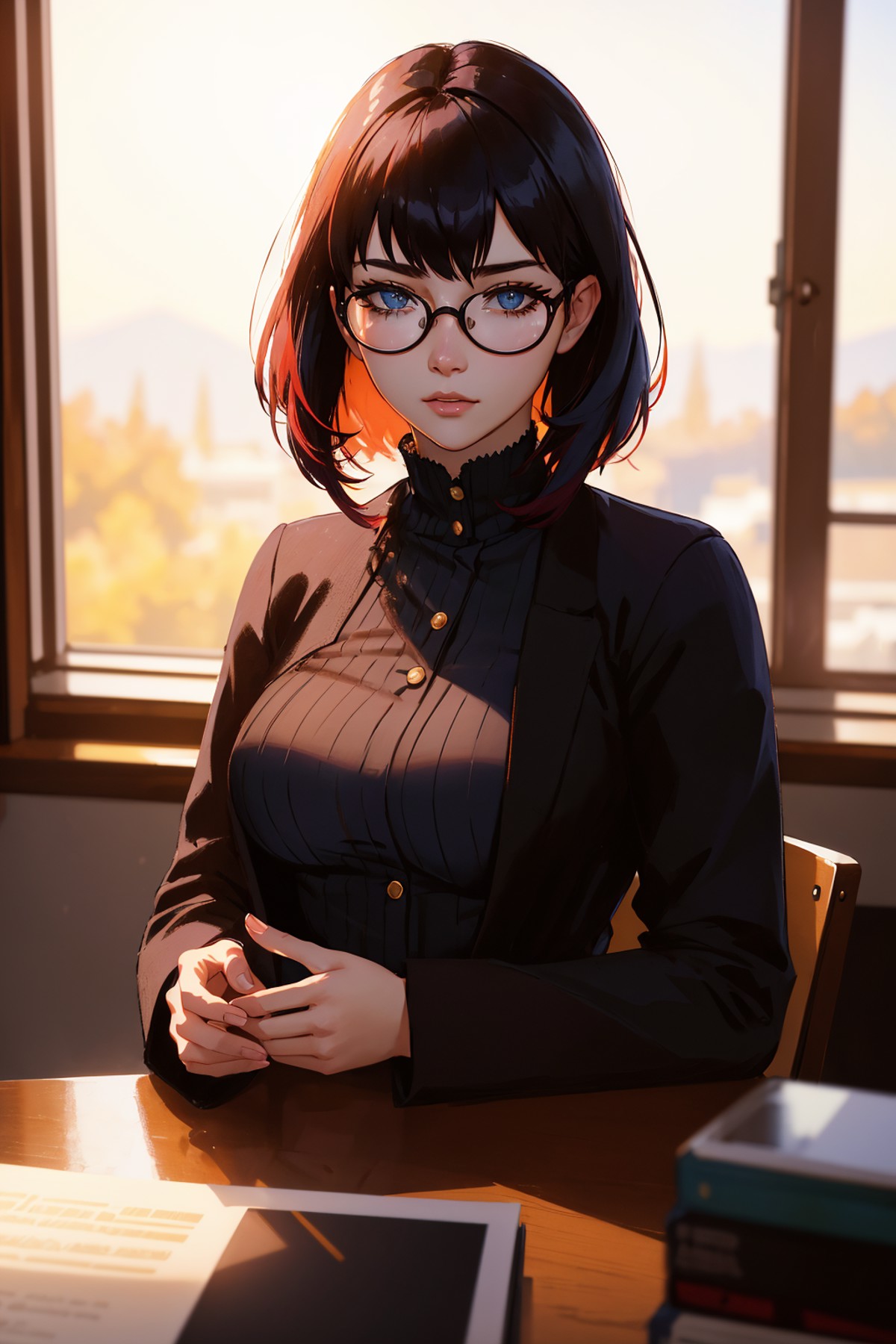 glasses, <lora:Aesthetic-Portrait-V2:1>, stunning intricate full color portrait, epic character composition, by ilya kuvsh...