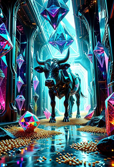 parking, wheat, contribution, plant, left, marsh, style, cow, breed, Wonderland, Upside Down, School Corridor, Friendship, Father, Vices, Order, 
crystal, crystalized, crystal world, gem, geometric, shards, sharp edges, wireframe, 
double exposure, beautiful, transparent, translucent, 
3d-rendering, concept-art, digital, dreaminess, futuristic, multimedia, virtual-reality, 
eeriness, fantasy, other-worldliness, science-fiction, surreal, 
colorful, sci-fi style, technological, alien worlds, space themes, advanced civilizations, 
best quality, masterpiece, aesthetic, intricate details, highly detailed, ultra-detailed, absurdres, unreal engine, octane rendering, high contrast, vivid, vibrant, volumetric lighting, sharp focus, 
rp_slgd, ral-prtclwvz, bioluminescent, glowing