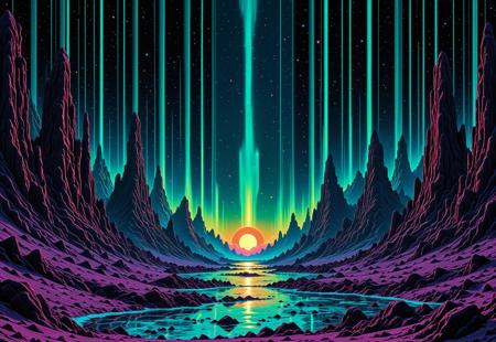 Chromatic horizon where pixel storms melt into liquid auroras, velvet shadows, iridescent haze, SDXL surrealism, cinematic scope.

flat colors, cel shading, comic book style,

best_quality, amazing quality, masterpiece, absurdres, highres, very_detailed, extremely_detailed, ultra_detailed, sharp_focus, clean_lines, high_detail, intricate detail