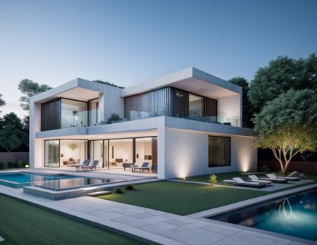 RAW photo, high quality, best quality, authentic, super detail,
exterior, outdoor, modern house, swimming pool,trees, house on the
hill,archdaily,night time, hdr, Fujifilm xt 3
(day:1.1), corona render <lora:epi_noiseoffset2:0.3>  <lora:add_detail:-0.5>   <lora:more_details:0.5>