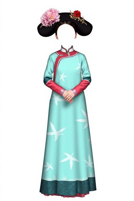 Flux-清代旗装-Manchu clothing-Qizhuang Flux-旗装-Qizhuang