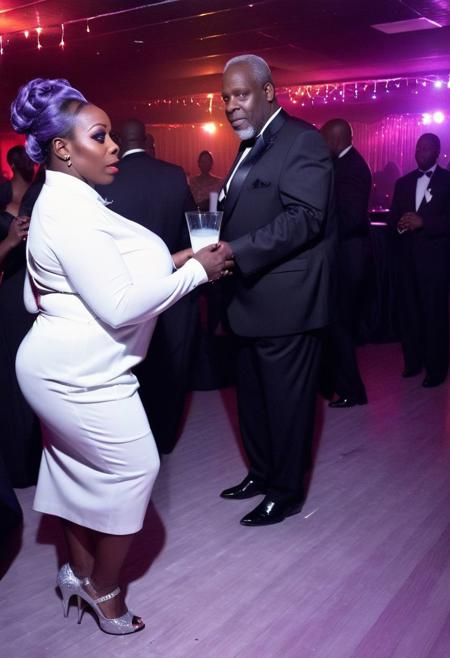 ()Hyoer Realistic:2.0)Polaroid picture of ((Woman Fully Visible Full Body Photo)) Film Still:1.50), a hyper realistic Movie Still of (very elderly, (pregnant:0.2)) (90 years old ((busty)) black women) (giving  communion drinks to the  crowd of women:1.7) ((selling her (soul away) to pastor ((hypnotized trance)):1.9)) procession inside ( ((prom dance floor)  being hypnotized :2.5)
Wearing  (8-inch  transparent open-toe strap heels) 
BREAK (glowing white sclera eyes)