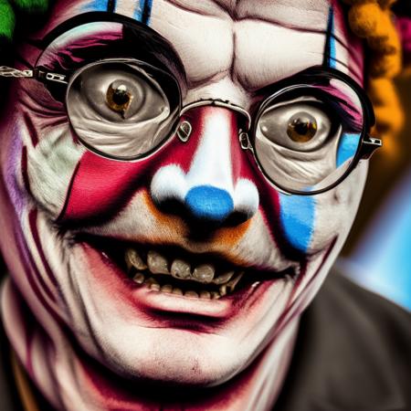 clown zombie , lauterbach, glasses, detailed, 8k