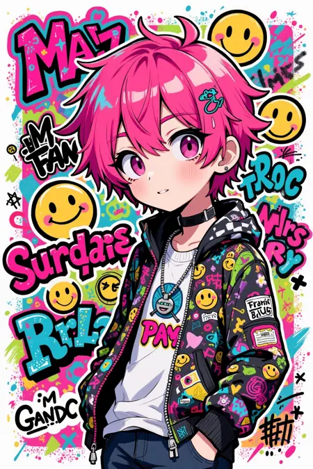 DN_Trendy Graffiti Style_Anime Character Generation