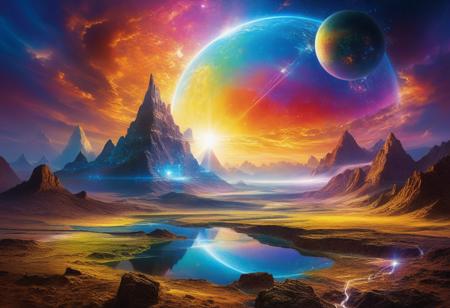 <lora:10NaturalismPainting_Hap_XL:1.5>,  Thomas Moran style, oil painting, nature, After thousanDs of years of science fiction optoelectronic Data civilization, colorful optoelectronic Data multi-Dimensional square parallel worlD, empty alien photosensitive electronic Data square grasslanD, Huge Polygon Step Optoelectronic Data Square Platform, ThousanDs of Mysterious Ancient Optoelectronic Data Tribal Civilization Electronic AI Abnormity Optoelectronic Data Matrix, Optoelectronic Data matrix, helD mysterious optoelectronic Data transmission primitive tribal ritual, surreal, ultra-high-Definition, light anD Dark contrast, bright anD thorough, The pixels are perfect, the DetAIls are perfect, Ultra-high resolution - optical lens technology - ultra-clear texture - photon sky accuracy - vector graphics - Depth learning enhancement - holographic renDering - super sampling - high Dynamic range, ultra-high pixel Density, ultra-clear picture, ultra-high Definition pixel, ultra-high Definition, 5D, 8k resolution,