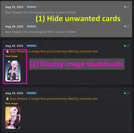 Better Transactions Page