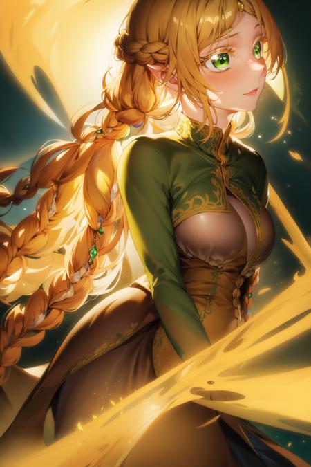 Wallpaper : Isekai Ojisan, Elf Isekai Ojisan, anime girls, green eyes,  Pixiv, portrait display, dress, looking at viewer, long hair, simple  background, blonde, open mouth, blushing 2992x5507 - ThorRagnarok - 2262238  - HD Wallpapers - WallHere