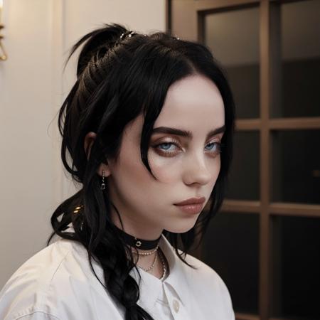 <lora:billieeilish_sd15_128_64_512_v2:1> high detail photo of 1girl billieeilish, black hair, ((black lipstick, smokey eye makeup))