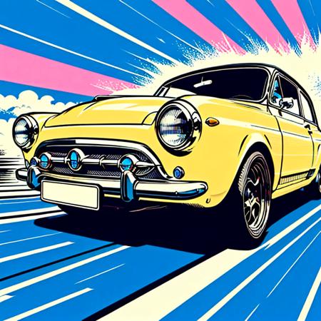 pop art, car
 <lora:pop_art_style_v11:0.7>