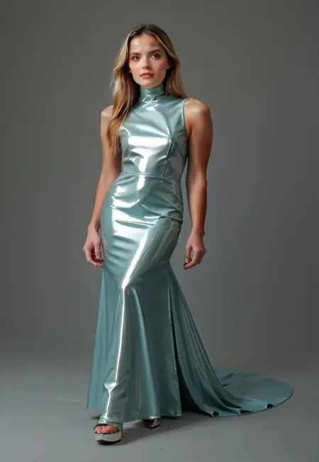 High heel mules (golden, silver shoes)