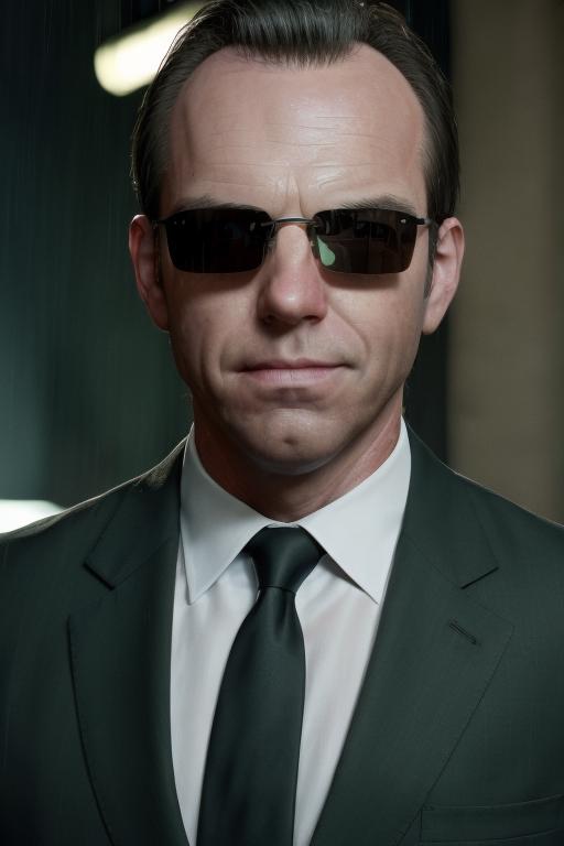 A man wearing a suit, tie, and sunglasses.