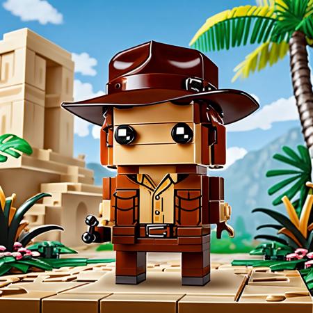 LEGO BrickHeadz indiana jones in jungle <lora:lego_v1.1:0.8>, masterpiece, high detail, 8k, high detailed skin, 8k uhd, high quality