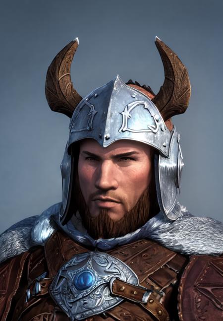 1man, <lora:Nord-Male:0.8>, Nord-Male, 1man, solo, portrait, steel armor, viking, helmet, (masterpiece, best quality, absurdres, detailed, ultra-detailed:1.3), hot