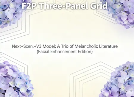 【F2P Three-Panel Grid】Next+Scene+V3 Model: A Trio of Melancholic Literature (Facial Enhancement Edition)