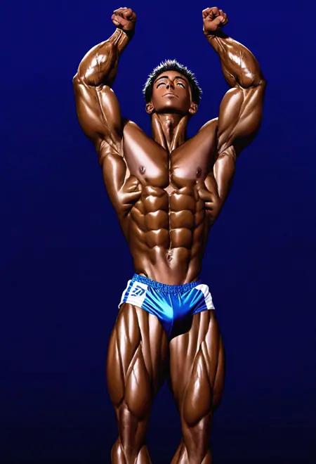 Bodybuilding Victory Pose