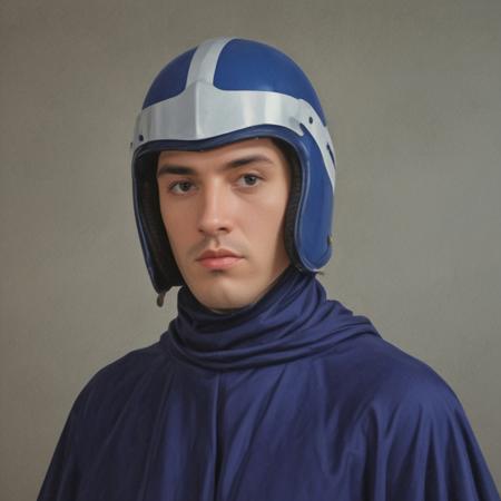1970s japanese tv show, dark blue cape, drawn like the anime speed racer, he has an elongated head shape, south east asian with round face, davi blight, the man stands out on the image, cowl, helmet instead of a head, 1780, half image, thick veins, 4 k, dark beauty, flowerpunk, symetrical features, rule of thirds, extreme detail, mixed media, digital painting, don bluth, stanley kubrick, tom bagshaw, greg rutkowski, larry elmore