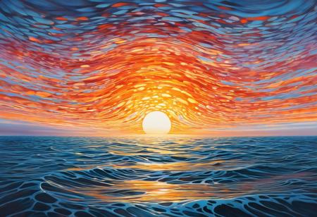 Sunset painting with double exposure,
A captivating and enigmatic artwork inspired by the surrealistic style of Elisa Breton. The piece embodies a dreamlike quality, blending elements of fantasy and reality in a mesmerizing composition. Drawing on Breton's whimsical imagery and symbolic motifs, the artwork explores the subconscious mind and the depths of imagination. With a focus on surreal juxtapositions, ethereal atmospheres, and a sense of mystery, the artwork transports viewers to a realm where the boundaries between the conscious and the surreal blur, inviting them to delve into the enigmatic world of symbolic storytelling.