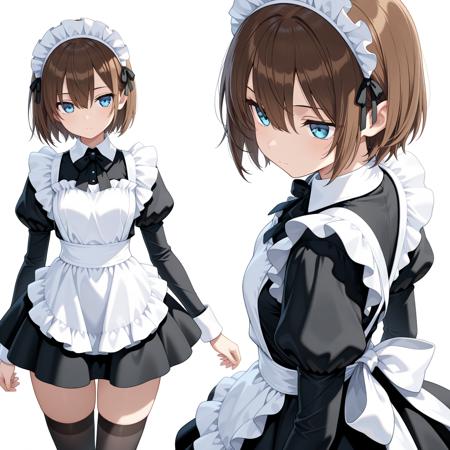 Civitai クール茶髪メイド /  Cool face brown hair maid. v1.0