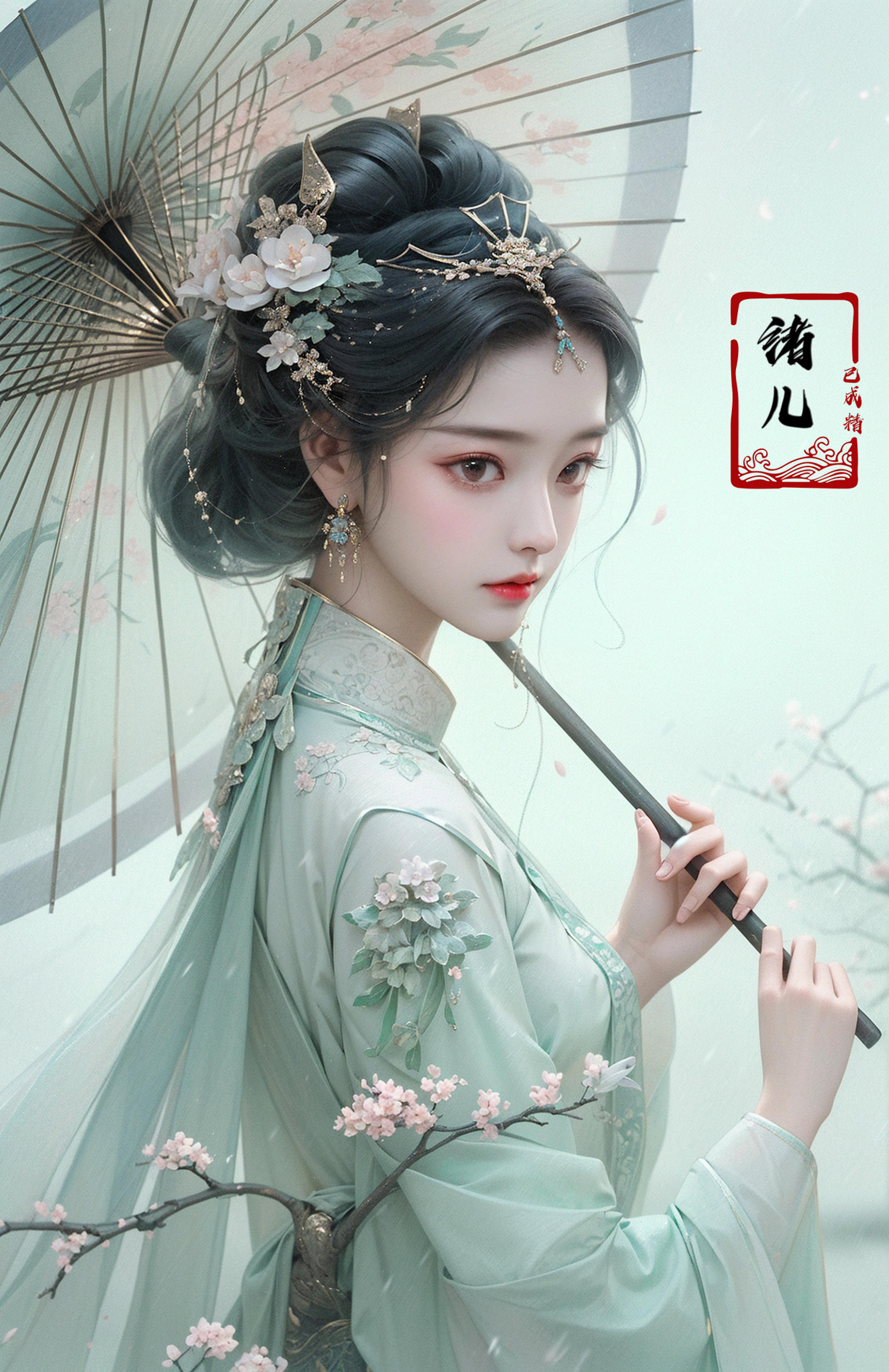 绪儿-伞中仙Fairy Under Umbrella image by XRYCJ