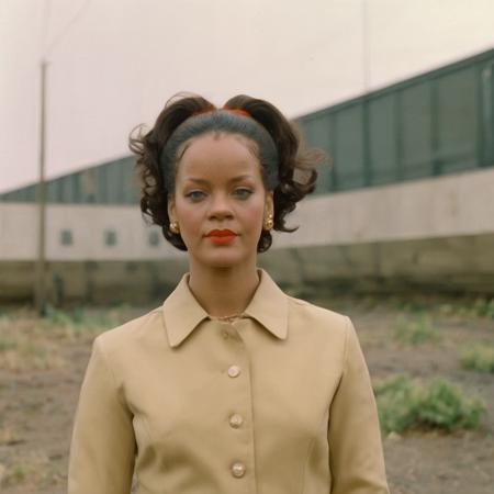 analog waist up portrait of (rhwx woman) , wes anderson movie, still from stanley kubrick movie
