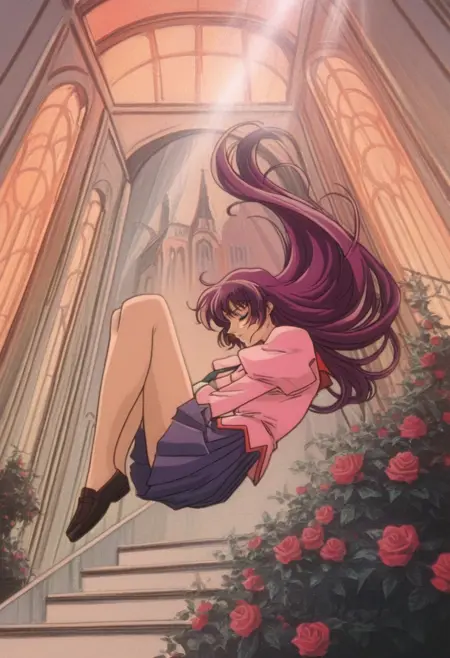 Utena movie art style (backgrounds & characters)