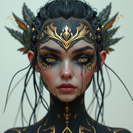 Tribal Female Face Tattoo's V1