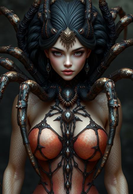 (((detailed, beautiful, high quality))), female arachne