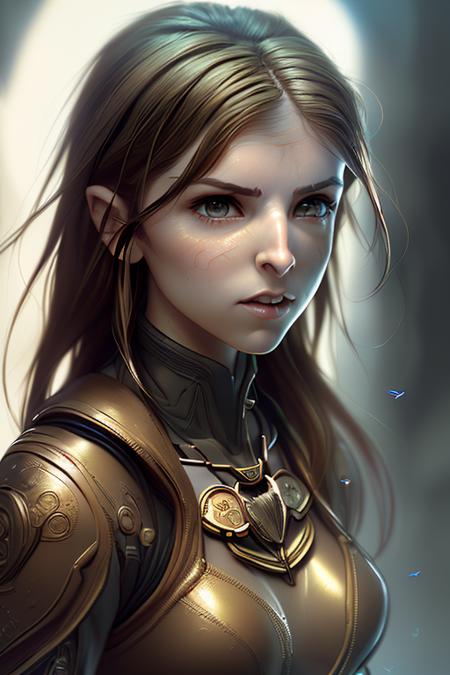 (annakendrick-sd-v2-800:1.2), Style-Empire, 8k portrait of beautiful young woman with brown hair, intricate, elegant, highly detailed, majestic, digital photography, art by artgerm ruan jia and greg rutkowski surreal wet paint gold butterfly filigree, broken glass