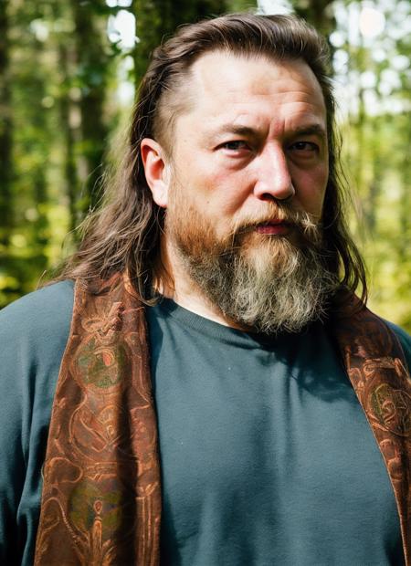 An intricate full color portrait of sks person:1 as (viking warrior), (barbarian),  epic character composition, by ilya kuvshinov, alessio albi, nina masic, sharp focus, natural lighting, subsurface scattering, f2, 35mm, film grain, <lora:locon_elon_v1_from_v1_64_32:1.25>