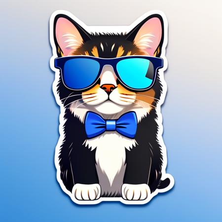 A cute cat wearing sunglasses,
,sticker,,stickers ,
,<lora:StickersRed21Config4WithTEV2:1>