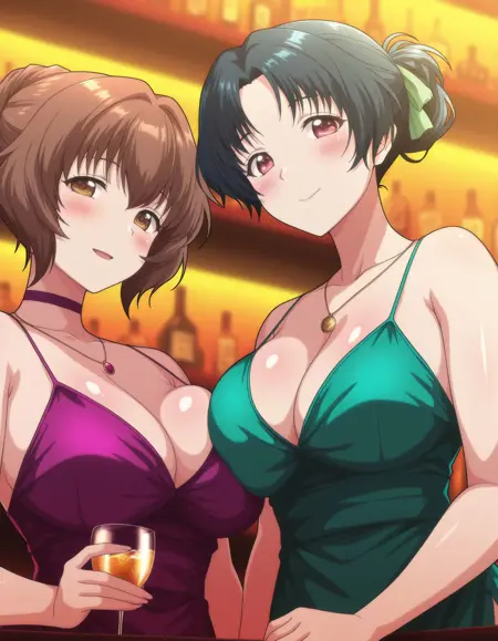 Miyuri and Sayoko (海夕里、砂夜子) - Tsumamigui3 (妻みぐい3) | IllustriousXL