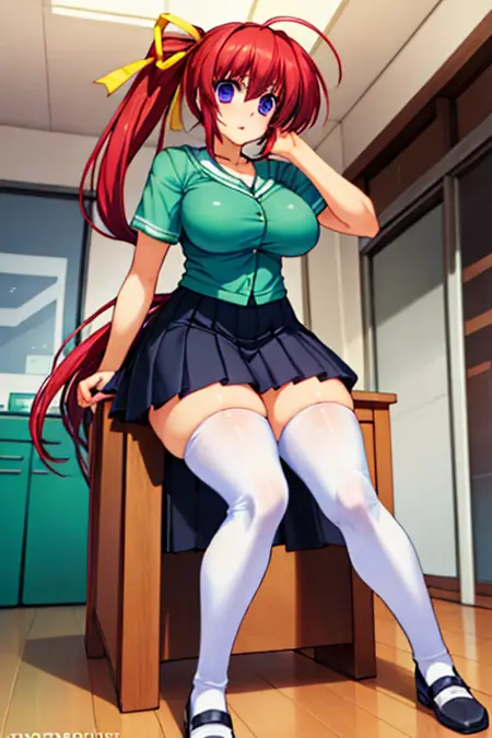高瀬瑞希(こみっくパーティ)緑シャツ/水着Mizuki Takase(comicparty)green summer shirt/swimsuit
