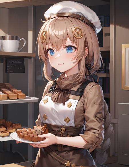 (extremely detailed CG unity 8k wallpaper),(masterpiece), (best quality), (ultra-detailed), (best illustration),(best shadow), (sharp eyeliner, eyeshadow, detailed eyes:1.1), bakery
,BREAK
choco, smiling
<lora:FNC:1>