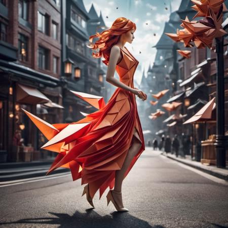 (a beautiful red hair origami woman walking down the street in a fantasy origami world), origami, LinkGirl, <lora:EMS-19962-EMS:0.900000>, , <lora:EMS-48994-EMS:1.000000>