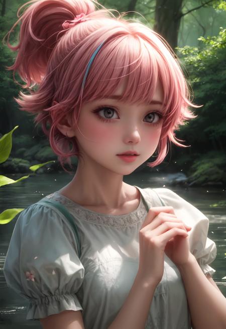 girl in a forest with floating flowers, river, puffy, puffy cheeks, cute,
vibrant colors, colorful art style,
soft lighting, soft shadows, detailed textures, dynamic lighting,
nice hands, perfect hands,
<lyco:GoodHands-beta2:1.0>
<lora:add_detail:1>