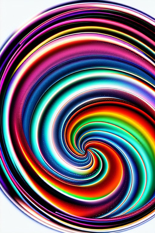 Create an imaginative, abstract digital art painting exploring swirling organic shapes, intricate patterns, glossy textures, and bright colors in an unusual composition to depict the concept of a "digital consciousness" in an interpretative, non-objective manner.