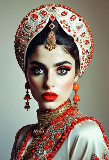 ,Persian girl,photography in the style of detailed hyperrealism ,cinematic composition, dramatic light,fantasy,kazumasa nagai,Tim Walker,Patricia Piccinini,dramatic lighting, clear details,expressive,hyper detailed,intricate,poster,artstation<lora:xl_more_art-full_v1:0.3> <lora:add-detail-xl:1>