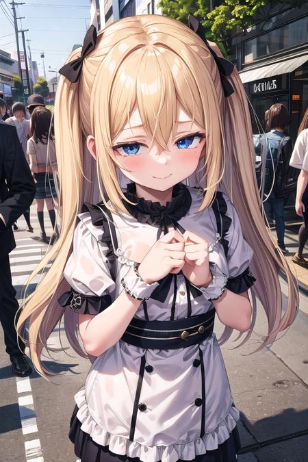 <lora:sensualface_type2:1.5> insanely detailed, absurdres, ultra-highres, ultra-detailed, best quality, 1girl, solo, nice hands, perfect hands, BREAK, (wearing harajuku-style coordinate), evil seductive smile, closed mouth, cute pose, cowboy shot, BREAK, slender, kawaii, perfect symmetrical face, ultra cute girl, ultra cute face, ultra detailed eyes, ultra detailed hair, ultra cute, ultra beautiful, by Canon EOS, SIGMA Art Lens 35mm F1.4, ISO 200 Shutter Speed 2000, in harajuku, shibuya, tokyo, street, crowd, cityscape, BREAK, (blonde hair, blue eyes), hair between eyes