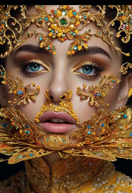 Persian color palette , Persian art, Persian girl, Persian, Iranian, Iran,WEARING DARK, SHINY GLASSES, BLACK BACKGROUND, folk costumes (Lina Cavalieri: 1,2) (8k, RAW photo, highest quality), hyperrealistic, intricate abstract, intricate artwork, abstract style, otherworldly, mesmerizing parallel dimension, gravity defies logic, abstract masterpiece, interplay of floating objects, distorted silhouettes, vivid hues, ethereal light, weightlessness in an unknown realm, non-representational, colors and shapes, expression of feelings, imaginative, highly detailed, extremely high-resolution details, photographic, realism pushed to extreme, fine texture, 4k, ultra-detailed, high quality, high contrasthanfu,clear face, Ultra High Resolution, wallpaper, 8K,Rich texture details, hyper detailed, detailed eyes, detailed background, dramatic angle, epic composition, SimplepositiveXLv1 (masterpiece, high quality, ), , , model photoshoot, , a stylish girl, (by Andreas Gursky:1,3)