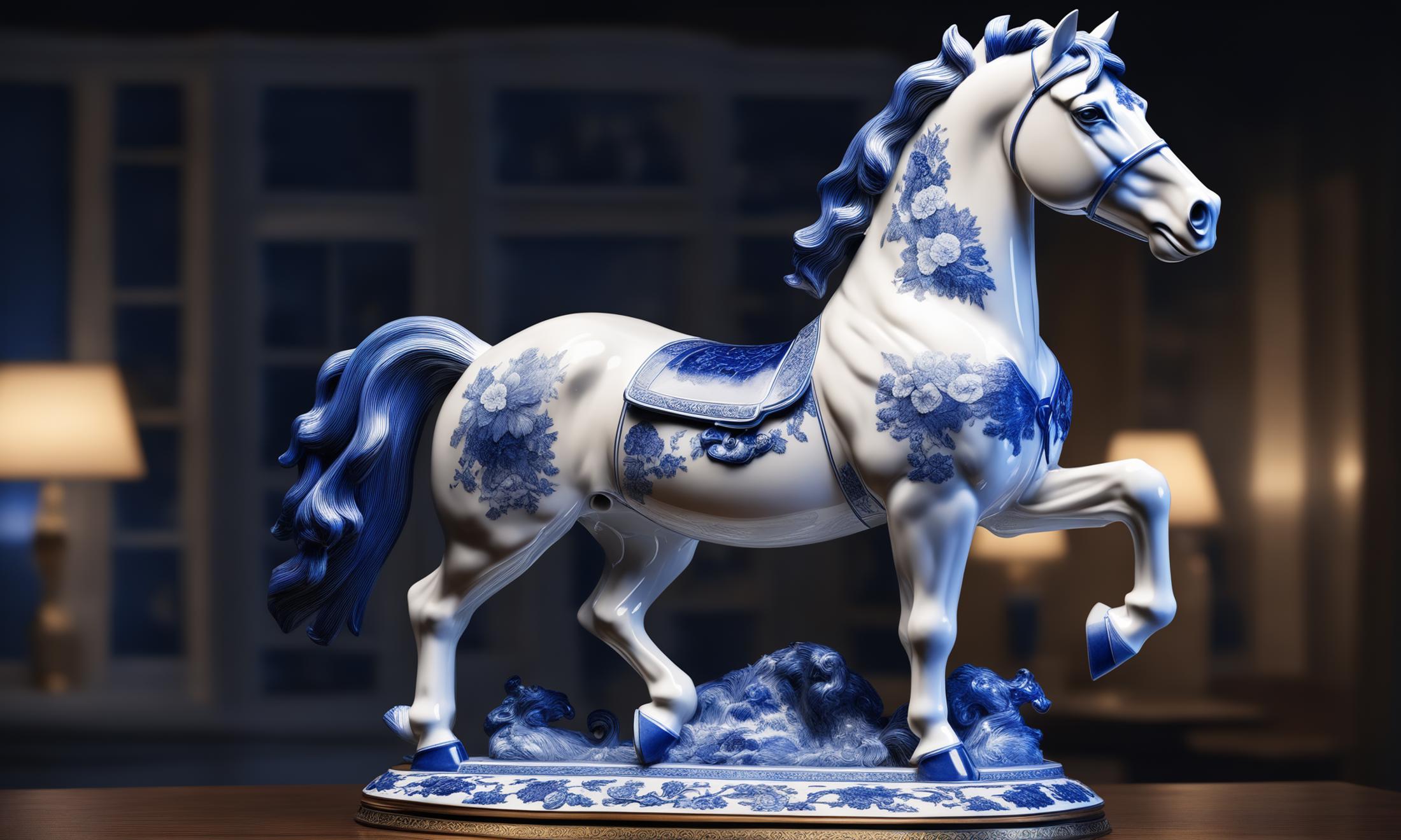 XL Realistic blue and white porcelain art style image by comingdemon