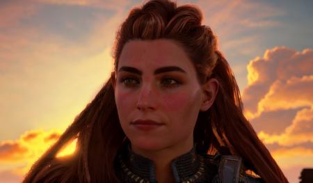 Aloy, (masterpiece),((ultra-detailed)), (highly detailed CG illustration), (best quality:1.2),realistic8K UHD,High definition,High quality texture,intricate details,detailed texture,finely detailed,high detail,extremely detailed cg,High quality shadow,a realistic representation of the face,Detailed beautiful delicate face,Detailed beautiful delicate eyes, brown eye pupil, a face of perfect proportion,Depth of field,Cinematic Light,Lens Flare,Ray tracing,perspective,20s,blush,glossy lips,perfect body,lean body,Particles of Light,(sunset:1.3),, distinct_image, high_resolution, (lustrous skin), solo focus, (red hair), (finely detailed beautiful eyes and detailed face),(detailed face), (hair streaked hair), light source contrast, long hair, (modern clothing:1.5), (high detailed skin:1.2), 8k uhd, dslr, soft lighting, high quality,