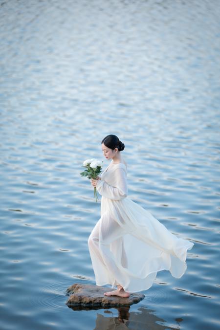 Girl on the lake