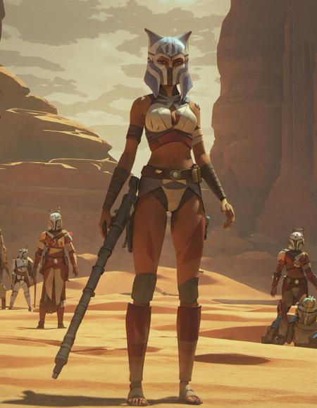 mndlr style, sexy ahsoka tano in bikini in the desert