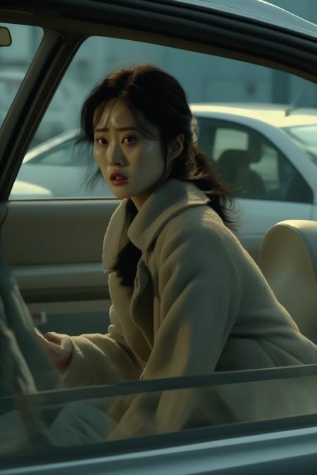 <lora:Director Bong Joon-ho style:1>Director Bong Joon-ho style - [mevokhongloive_chap_28_photo_15] [Movie Genre]: Modern Korean DramaExposition Scenea female, gets off the car after  changes its direction towards  port. Despite being able to walk, her knees hurt a lot while walking. She endures the pain and goes inside the hospital. Inside, there is only a housekeeper who is making breakfast, as it seems they havent left the bed yet. [Visual details]: The intricate play of light and shadow adds depth and drama to the scene, enhancing the emotions portrayedthe characters. Use  surreal imagery to subtly depict the emotion of characters. Incorporate Rococo's elaborate patterns and intricate designs into the setting, contrasting the tense atmosphere with the decorative elements.  delicate, ethereal painting style