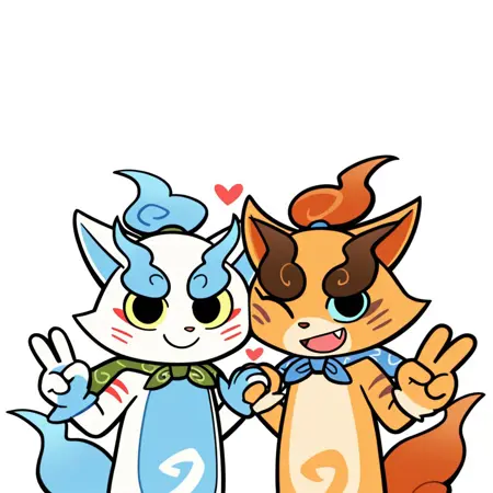 Komane and Komiger - Yo-Kai Watch