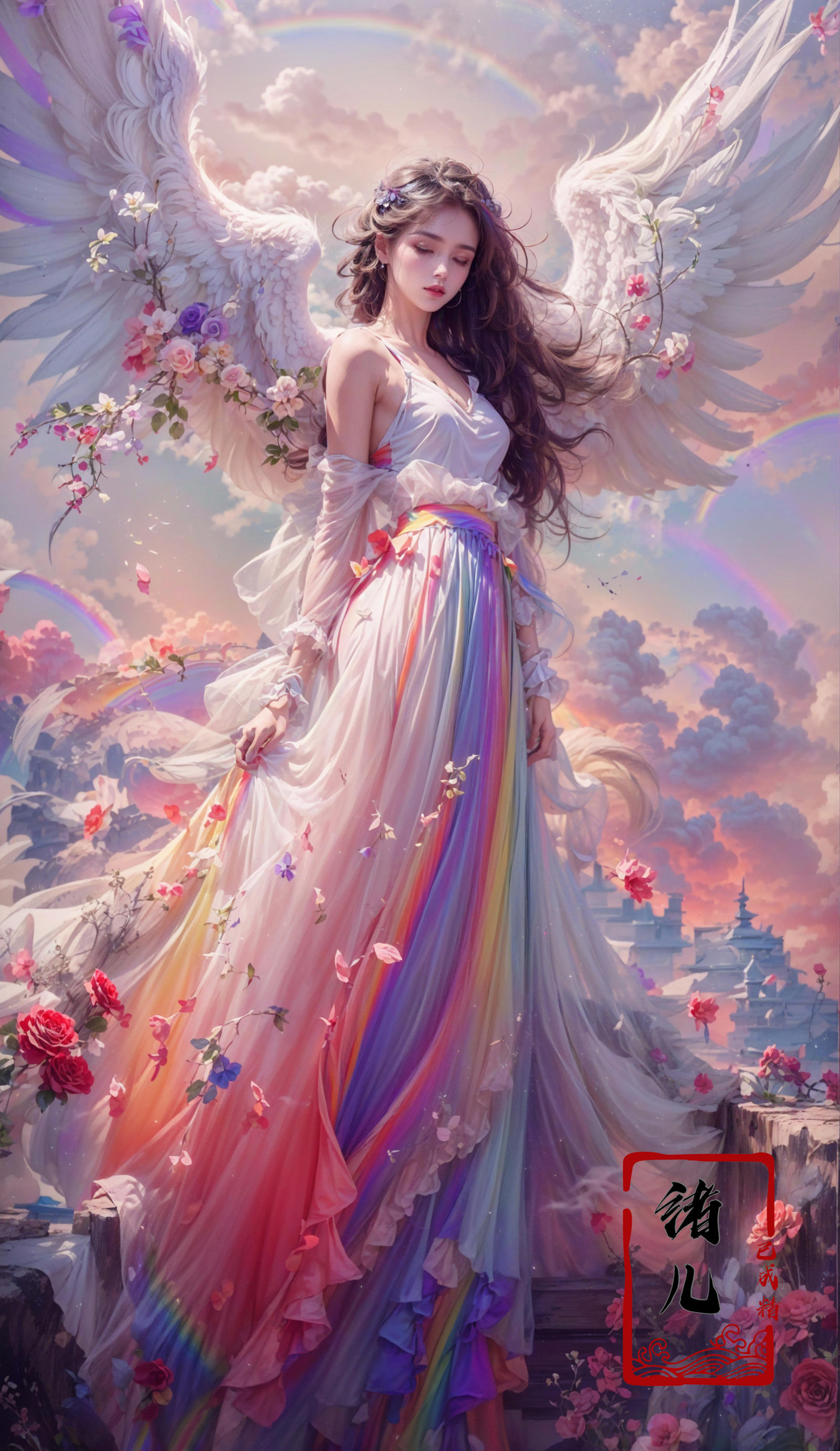 绪儿-绝美彩虹天使 beautiful rainbow angel image by XRYCJ