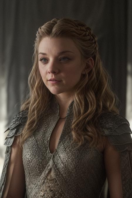 (portrait photo) of (ntdr woman:1.0), wearing dragon scale armor       <lora:NataliaDormerDogu2:1>