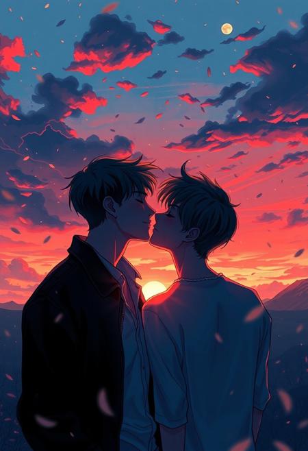 ((Male Gay Theme Art))."Waiting For You (Boy's Love)", "Lonely days and sleepless nights.thoughts about you.It fills my heart.counting the seconds.counting the days.I want to see your face ...". A ((man who misses another man confesses his love to the world)). ((gay. masterpiece homoerotic art)), (((masterpiece,best quality,official art, extremely detailed 8k wallpaper,absurdres,8k resolution)))