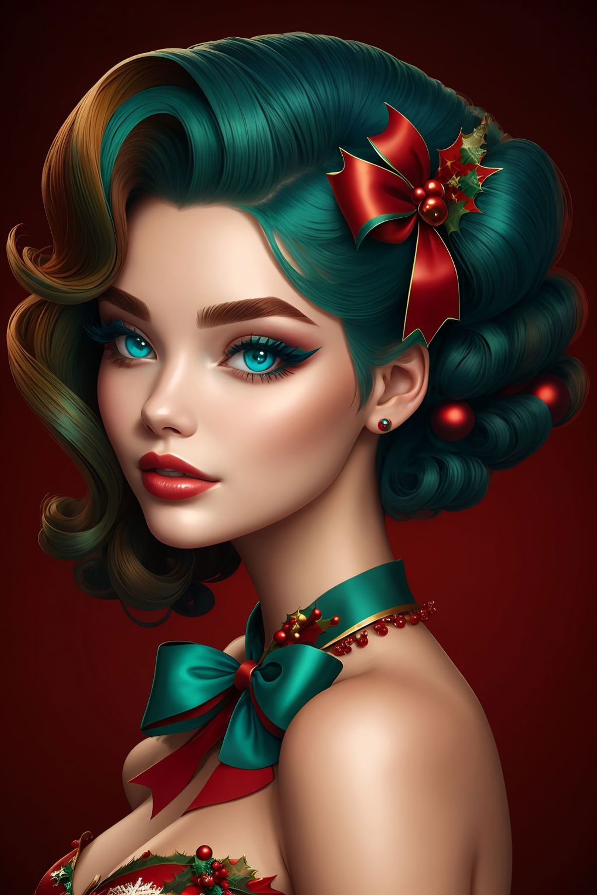 Christmas Pin Up Dress image by Montitto